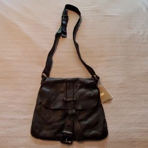 Cicivo 93 Genuine Black Leather Crossbody Bag